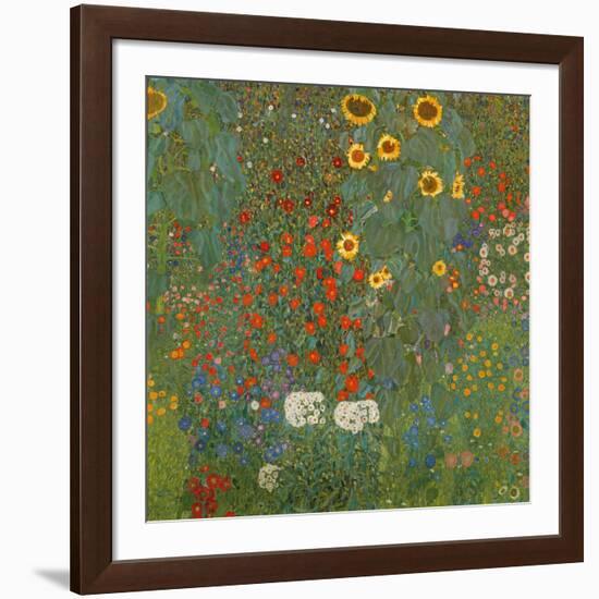 Farm Garden with Sunflowers, 1905-06-Gustav Klimt-Framed Giclee Print