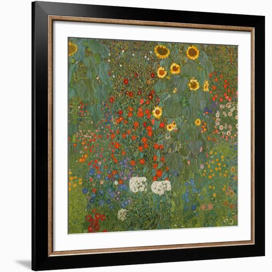 Farm Garden with Sunflowers, 1905-06-Gustav Klimt-Framed Giclee Print