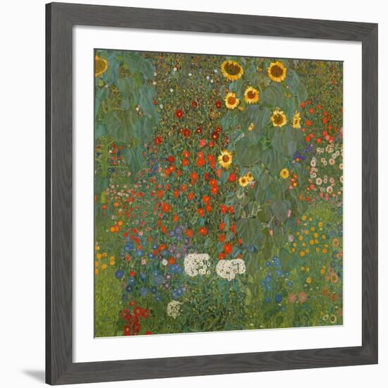 Farm Garden with Sunflowers, 1905-06-Gustav Klimt-Framed Giclee Print