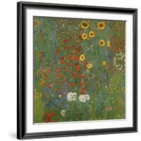 Farm Garden with Sunflowers, 1905-06-Gustav Klimt-Framed Giclee Print