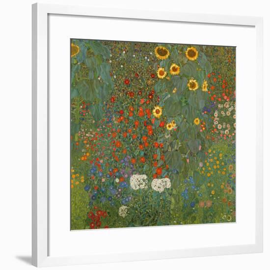 Farm Garden with Sunflowers, 1905-06-Gustav Klimt-Framed Giclee Print