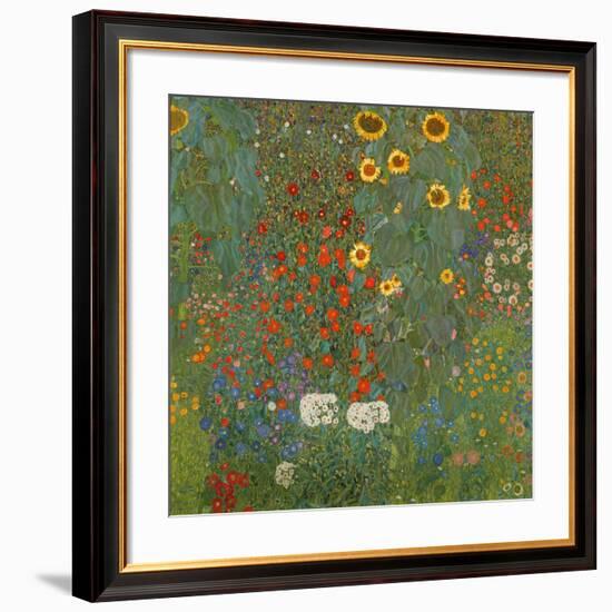 Farm Garden with Sunflowers, 1905-06-Gustav Klimt-Framed Giclee Print