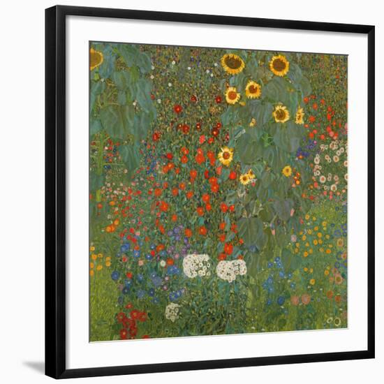 Farm Garden with Sunflowers, 1905-06-Gustav Klimt-Framed Giclee Print