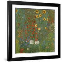 Farm Garden with Sunflowers, 1905-06-Gustav Klimt-Framed Giclee Print