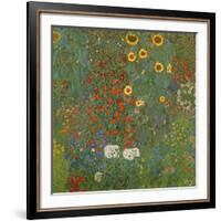 Farm Garden with Sunflowers, 1905-06-Gustav Klimt-Framed Giclee Print