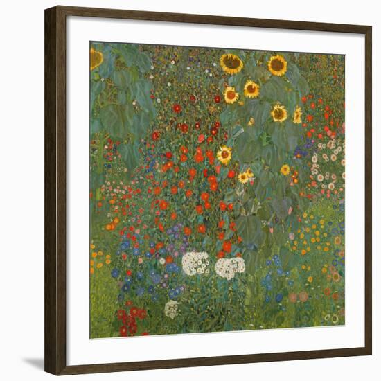 Farm Garden with Sunflowers, 1905-06-Gustav Klimt-Framed Giclee Print