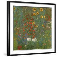 Farm Garden with Sunflowers, 1905-06-Gustav Klimt-Framed Giclee Print