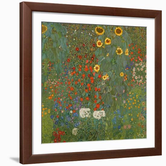 Farm Garden with Sunflowers, 1905-06-Gustav Klimt-Framed Giclee Print