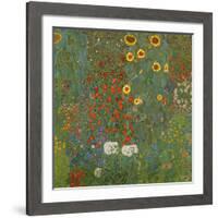 Farm Garden with Sunflowers, 1905-06-Gustav Klimt-Framed Giclee Print