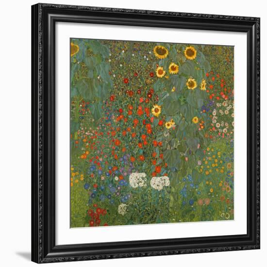 Farm Garden with Sunflowers, 1905-06-Gustav Klimt-Framed Giclee Print