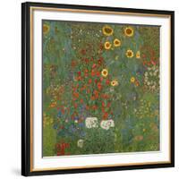 Farm Garden with Sunflowers, 1905-06-Gustav Klimt-Framed Giclee Print