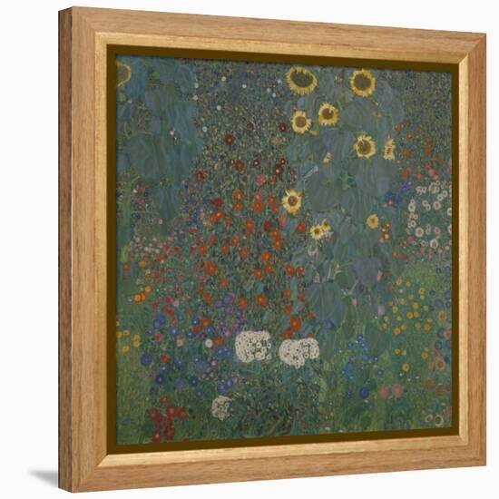 Farm Garden with Sunflowers, 1905/06-Gustav Klimt-Framed Premier Image Canvas