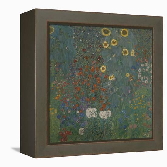 Farm Garden with Sunflowers, 1905/06-Gustav Klimt-Framed Premier Image Canvas