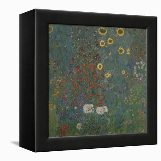 Farm Garden with Sunflowers, 1905/06-Gustav Klimt-Framed Premier Image Canvas