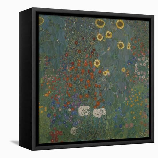 Farm Garden with Sunflowers, 1905/06-Gustav Klimt-Framed Premier Image Canvas