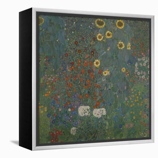 Farm Garden with Sunflowers, 1905/06-Gustav Klimt-Framed Premier Image Canvas