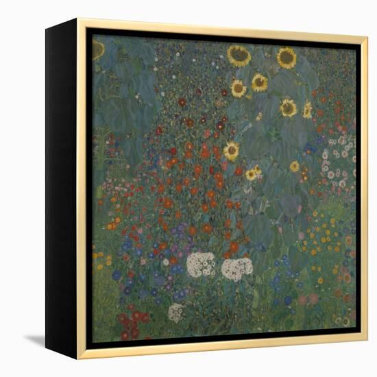 Farm Garden with Sunflowers, 1905/06-Gustav Klimt-Framed Premier Image Canvas