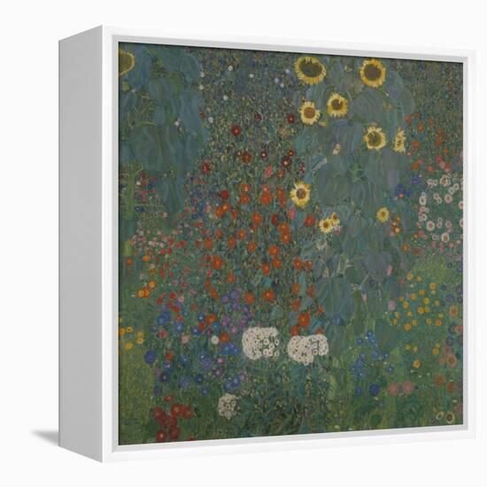 Farm Garden with Sunflowers, 1905/06-Gustav Klimt-Framed Premier Image Canvas