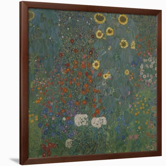 Farm Garden with Sunflowers, 1905/06-Gustav Klimt-Framed Giclee Print