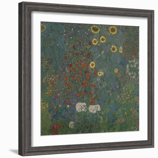 Farm Garden with Sunflowers, 1905/06-Gustav Klimt-Framed Giclee Print