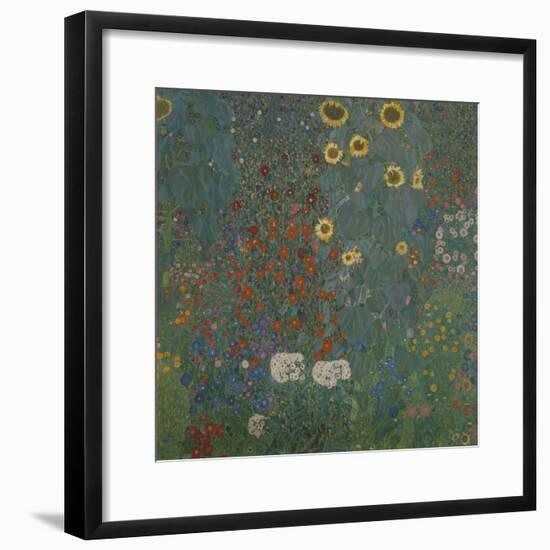 Farm Garden with Sunflowers, 1905/06-Gustav Klimt-Framed Giclee Print