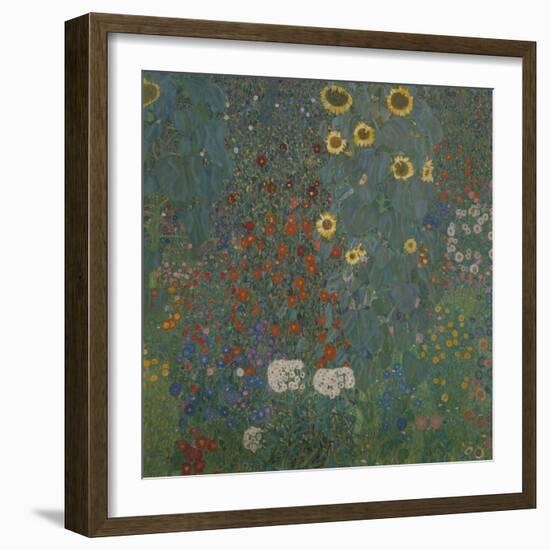 Farm Garden with Sunflowers, 1905/06-Gustav Klimt-Framed Giclee Print