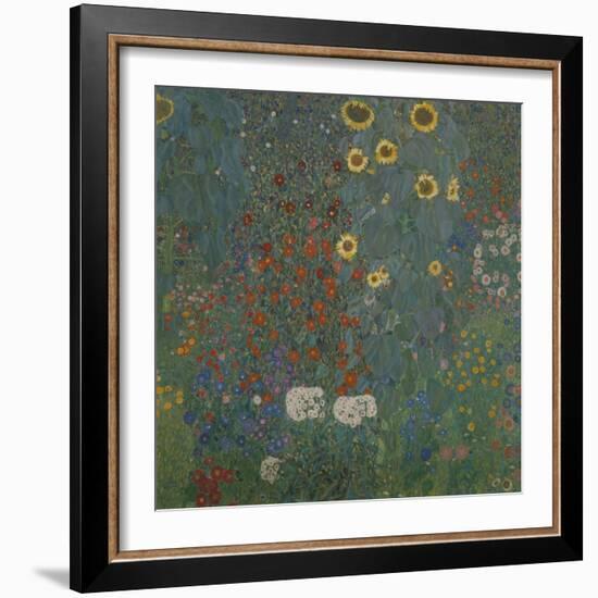 Farm Garden with Sunflowers, 1905/06-Gustav Klimt-Framed Giclee Print