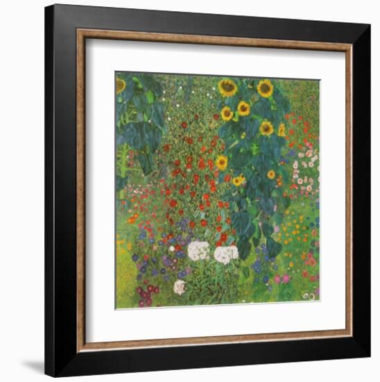 Farm Garden with Sunflowers, 1905-Gustav Klimt-Framed Art Print