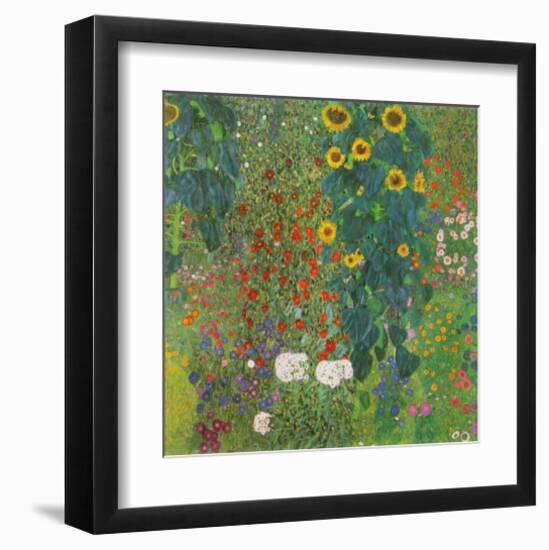 Farm Garden with Sunflowers, 1905-Gustav Klimt-Framed Art Print