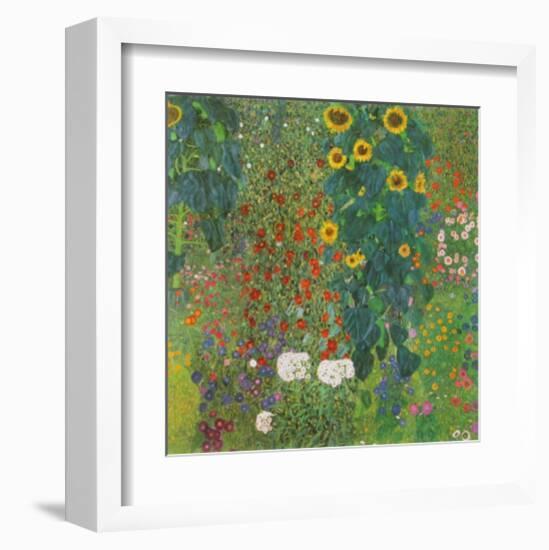 Farm Garden with Sunflowers, 1905-Gustav Klimt-Framed Art Print