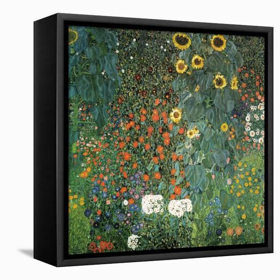 Farm Garden with Sunflowers, 1906-Gustav Klimt-Framed Stretched Canvas