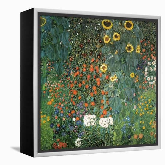 Farm Garden with Sunflowers, 1906-Gustav Klimt-Framed Stretched Canvas