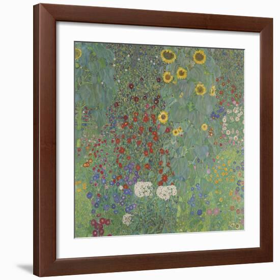 Farm Garden with Sunflowers, 1907-Gustav Klimt-Framed Premium Giclee Print