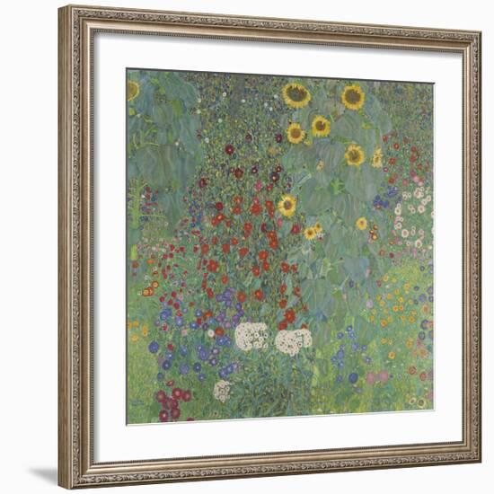 Farm Garden with Sunflowers, 1907-Gustav Klimt-Framed Premium Giclee Print