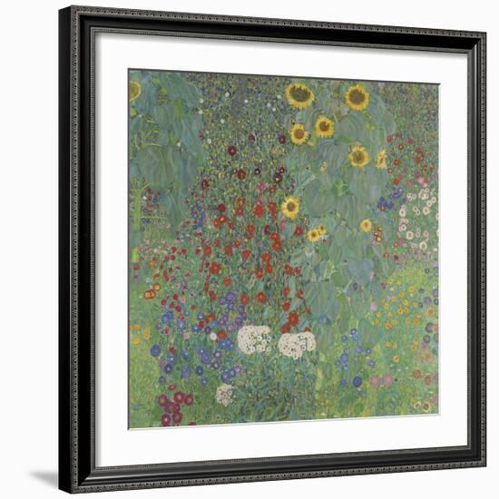 Farm Garden with Sunflowers, 1907-Gustav Klimt-Framed Premium Giclee Print