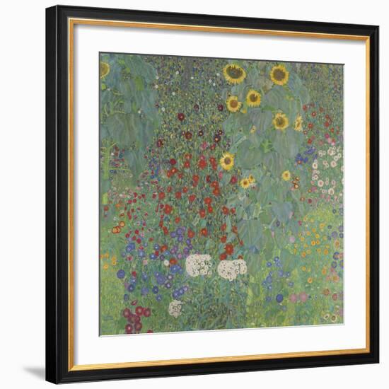 Farm Garden with Sunflowers, 1907-Gustav Klimt-Framed Premium Giclee Print