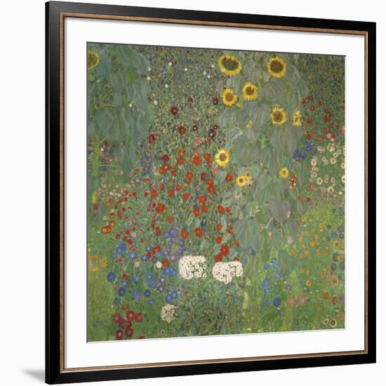 Farm Garden with Sunflowers, around 1905/1906-Gustav Klimt-Framed Giclee Print