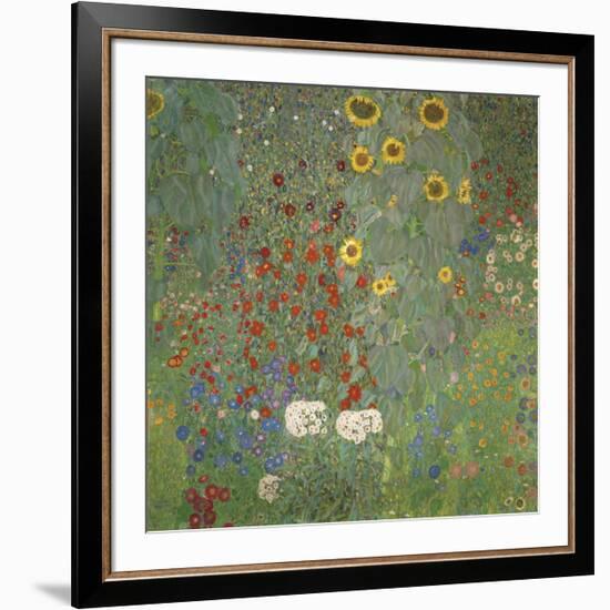 Farm Garden with Sunflowers, around 1905/1906-Gustav Klimt-Framed Giclee Print