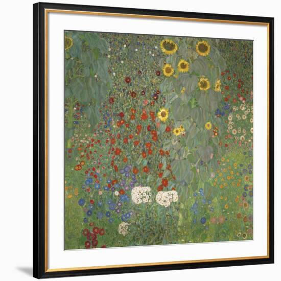 Farm Garden with Sunflowers, around 1905/1906-Gustav Klimt-Framed Giclee Print