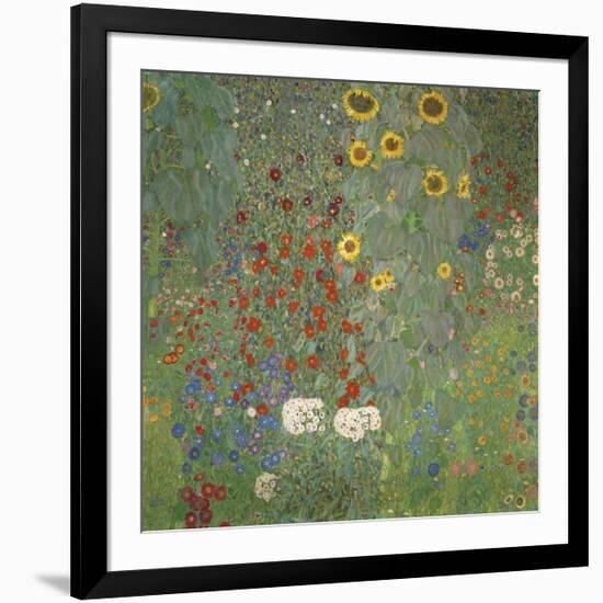 Farm Garden with Sunflowers, around 1905/1906-Gustav Klimt-Framed Giclee Print