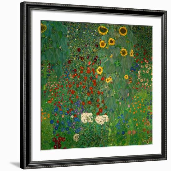 Farm Garden with Sunflowers, c.1912-Gustav Klimt-Framed Art Print