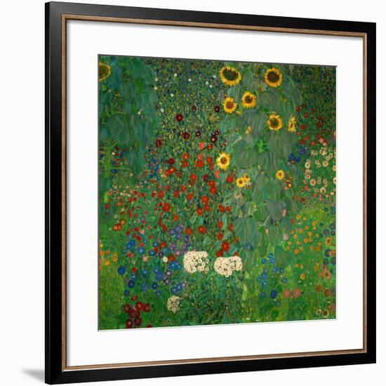 Farm Garden with Sunflowers, c.1912-Gustav Klimt-Framed Art Print