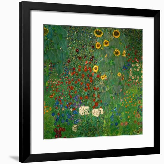 Farm Garden with Sunflowers, c.1912-Gustav Klimt-Framed Art Print