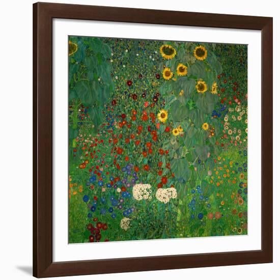 Farm Garden with Sunflowers, c.1912-Gustav Klimt-Framed Art Print