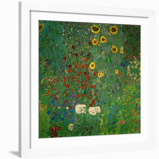 Farm Garden with Sunflowers, c.1912-Gustav Klimt-Framed Art Print