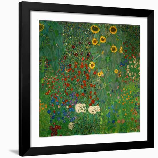 Farm Garden with Sunflowers, c.1912-Gustav Klimt-Framed Art Print