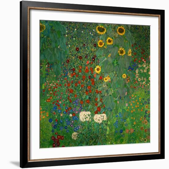 Farm Garden with Sunflowers, c.1912-Gustav Klimt-Framed Art Print