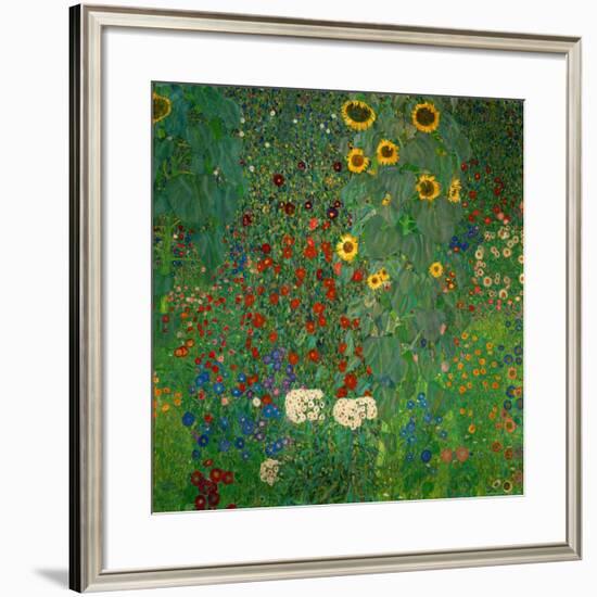 Farm Garden with Sunflowers, c.1912-Gustav Klimt-Framed Art Print