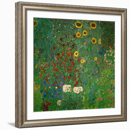 Farm Garden with Sunflowers, c.1912-Gustav Klimt-Framed Art Print