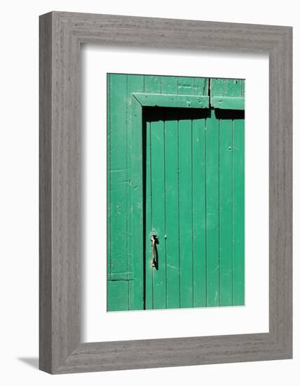 Farm, Green Barn Door, Detail-Catharina Lux-Framed Photographic Print